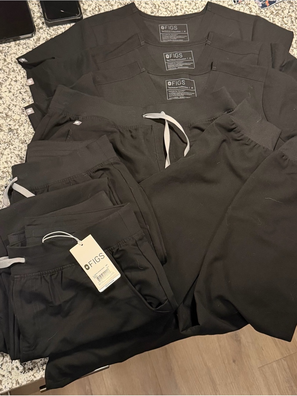 Figs Black Women's Drawstring Track Joggers Pack